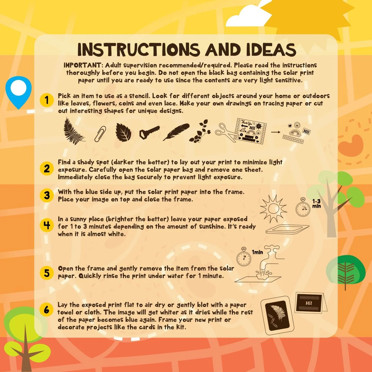 Toysmith - Outdoor Discovery Solar Print Paper, 12 sheets 5x7 - Image 2