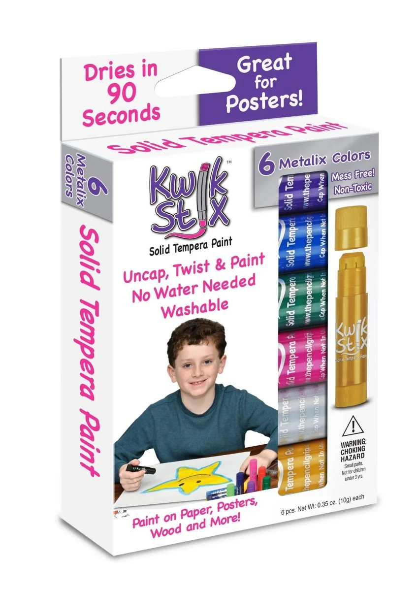 KwikStix Tempera Paint - 6 Metalix Colors TPG-613 - Image 2