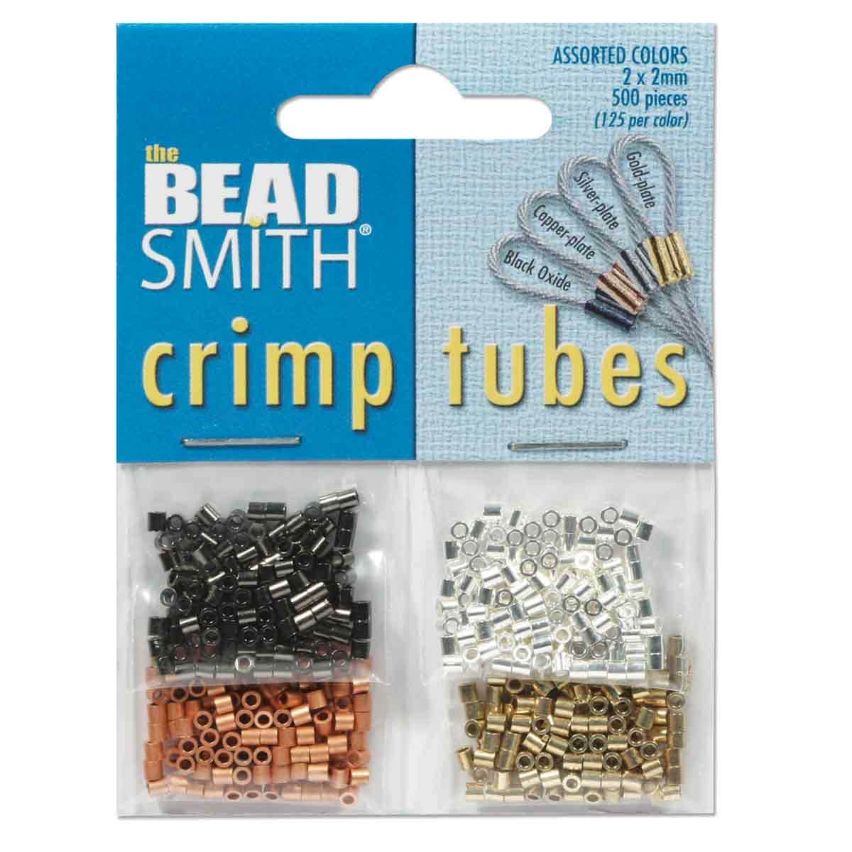 Beadsmith Crimp Tubes 2mm - 4 Color Assortment - Approx. 500