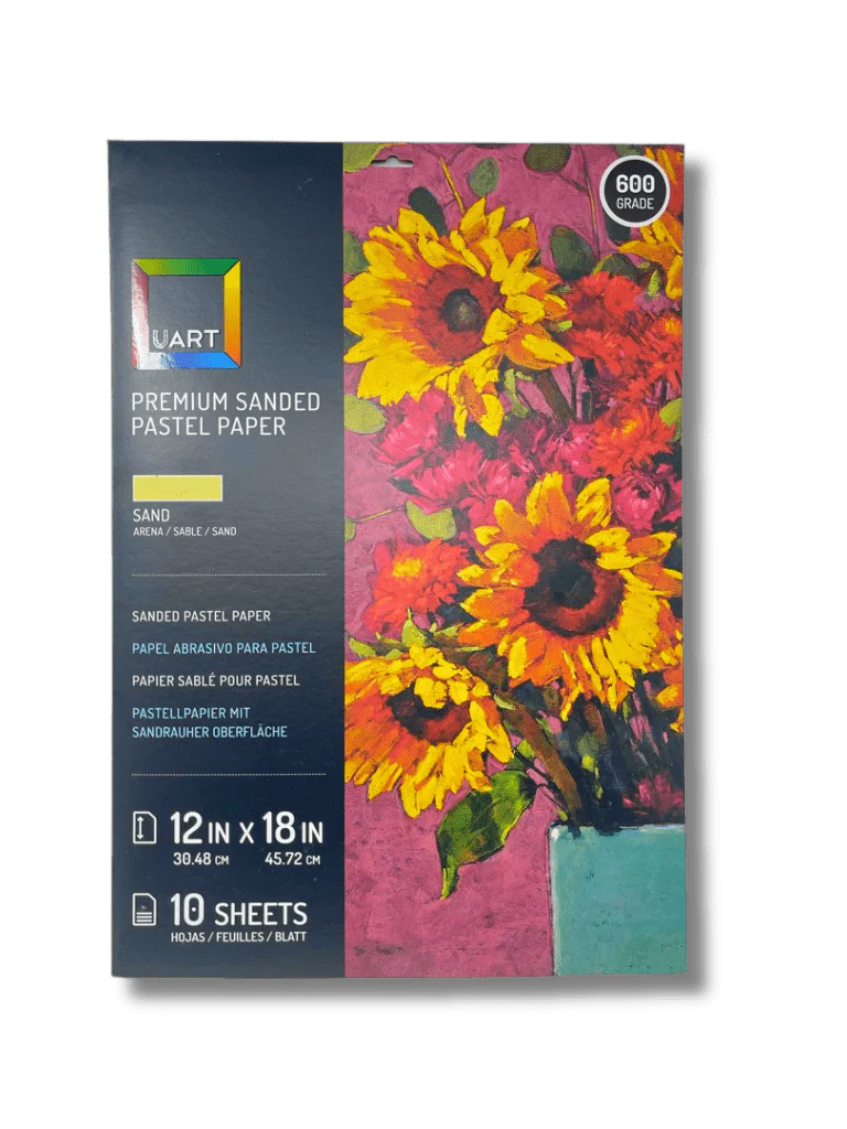 UART Sanded Pastel Paper 600 Grade - Sand (Natural or Ivory) - 12" x 18" - Pack of 10 Sheets
