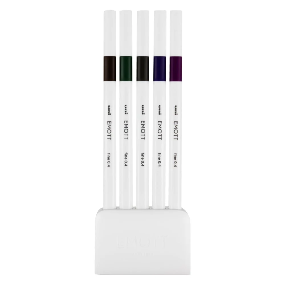 Uni Emott Ever Fine Pen 0.4mm - 5 Pen Set 3