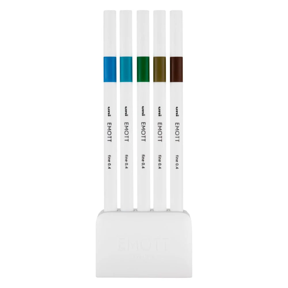 Uni Emott Ever Fine Pen 0.4mm - 5 Pen Set 4