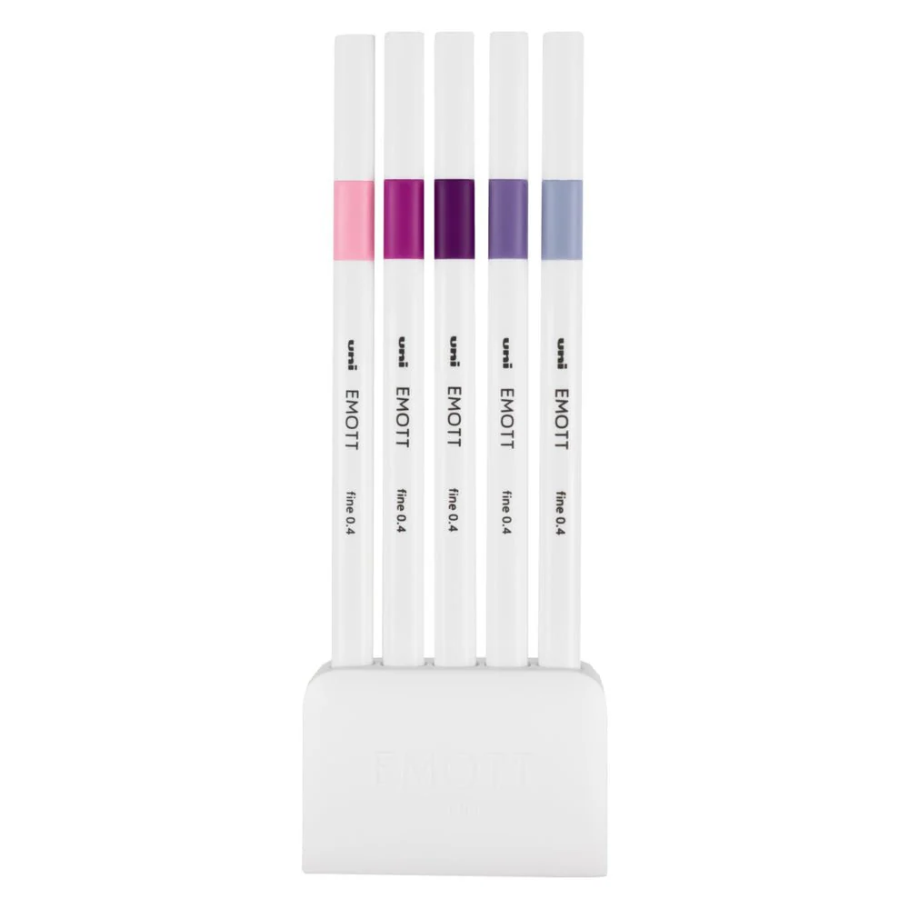 Uni Emott Ever Fine Pen 0.4mm - 5 Pen Set 7