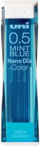 Uni Nano Dia 0.5 mm Colored Mechanical Pencil Lead - Mint Blue