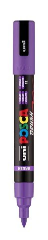 uni POSCA Acrylic Paint Marker - PC-5BR Felt Brush Tip -  Violet