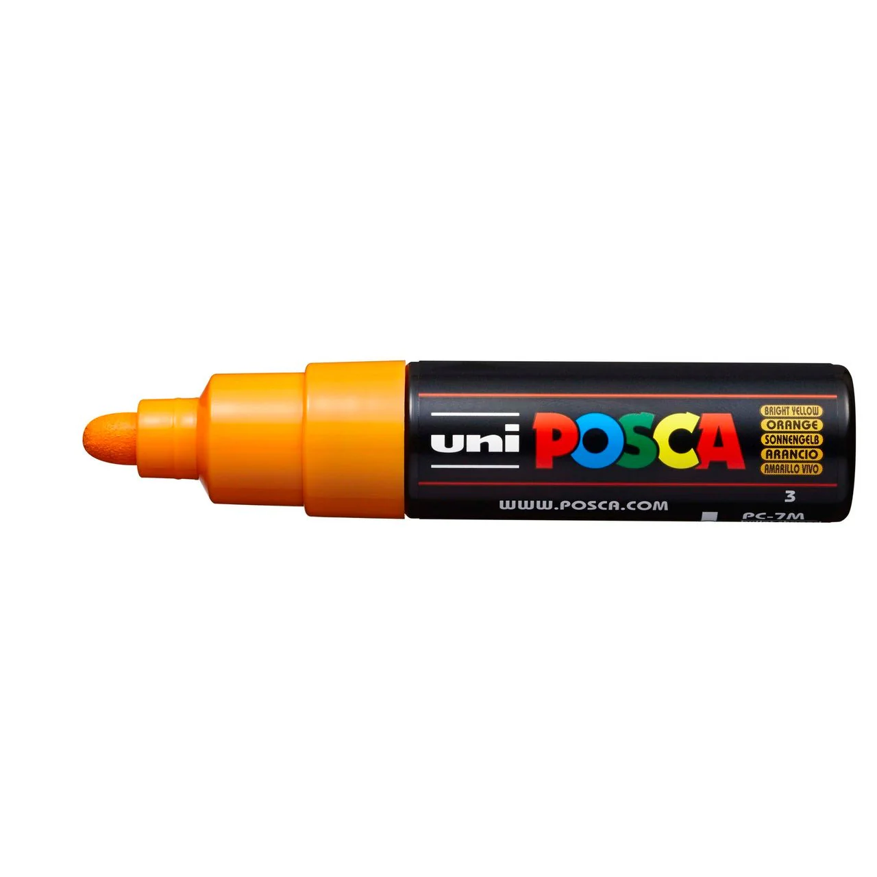uni POSCA Paint Marker PC-7M Broad Bullet Tip - Bright Yellow (Orange)