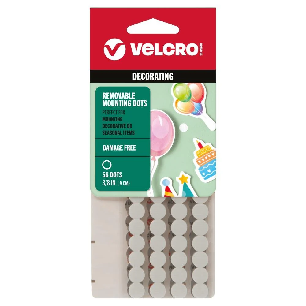 VELCRO Brand Removable Mounting Circles - Pack of 56 (28 sets) 0.375"