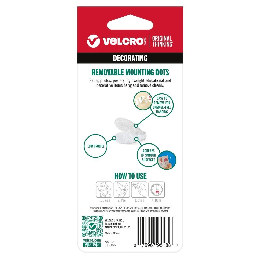 VELCRO Brand Removable Mounting Circles - Pack of 56 (28 sets) 0.375" - Image 2