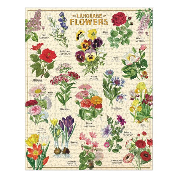 Cavallini & Co. Vintage Inspired 1000 Piece Puzzle - Language Of Flowers - Image 2