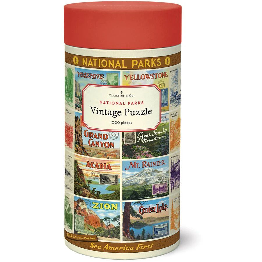 Cavallini & Co. Vintage Inspired 1000 Piece Puzzle - National Parks 2