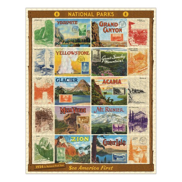 Cavallini & Co. Vintage Inspired 1000 Piece Puzzle - National Parks 2 - Image 2