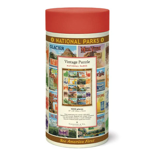 Cavallini & Co. Vintage Inspired 1000 Piece Puzzle - National Parks 2 - Image 3