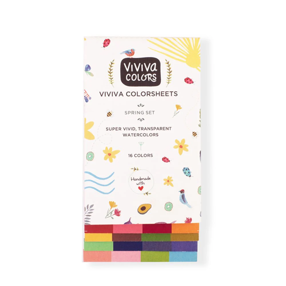 Viviva Colorsheet Watercolor Set, Spring 16 Color Set