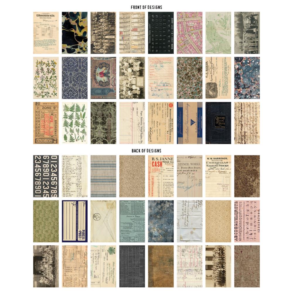 Tim Holtz Idea-Ology Backdrops Double-Sided Cardstock 6"X10" Pack of 24 - Volume 3 - Image 2