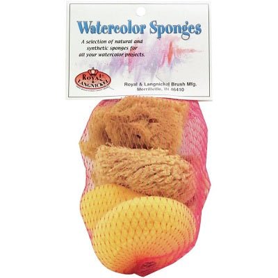Watercolor Sponge Assortment (4 natural and 2 synthetic)