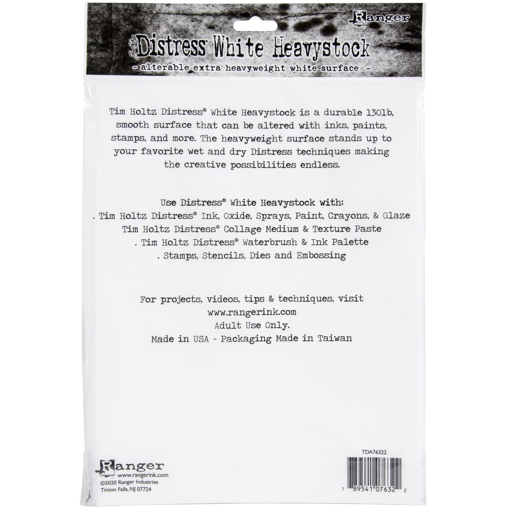 Tim Holtz Distress White Heavystock 8.5 x 11 inch - Pack of 10 - Image 2