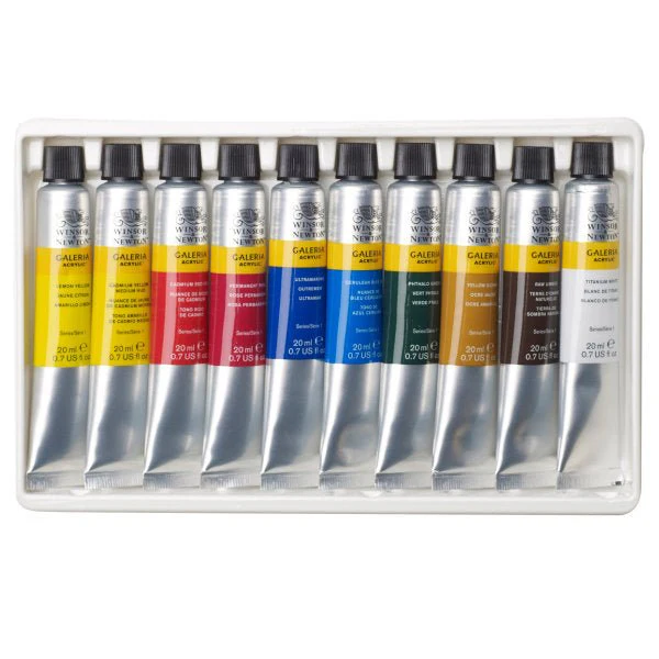 Winsor & Newton Galeria Acrylics set of 10 (20 ml tubes) - Image 2