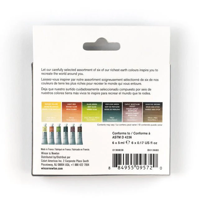 Winsor & Newton Professional Watercolor Rich Earth Colors Set - 6 x 5ml tubes - Image 3