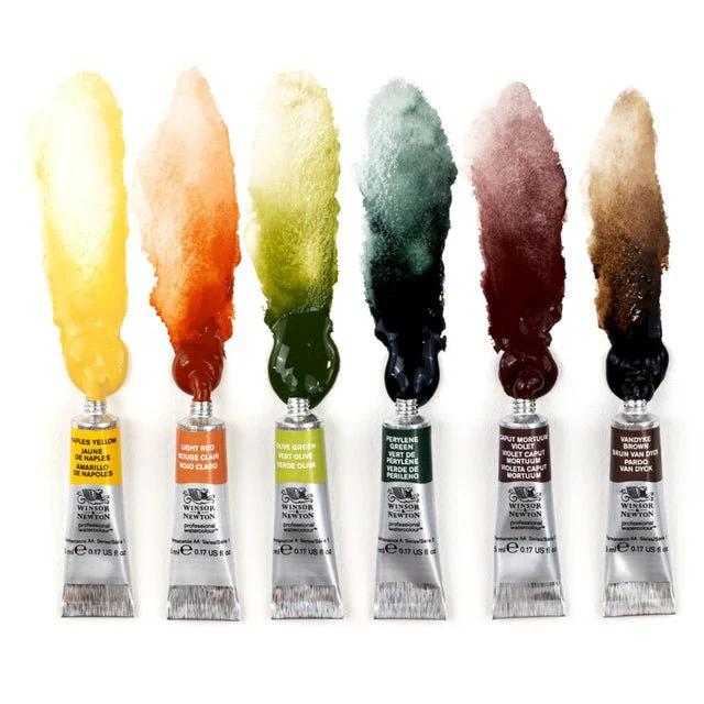 Winsor & Newton Professional Watercolor Rich Earth Colors Set - 6 x 5ml tubes - Image 4