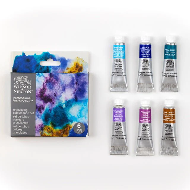 Winsor & Newton Professional Watercolor Granulating Set - 6 x 5ml tubes