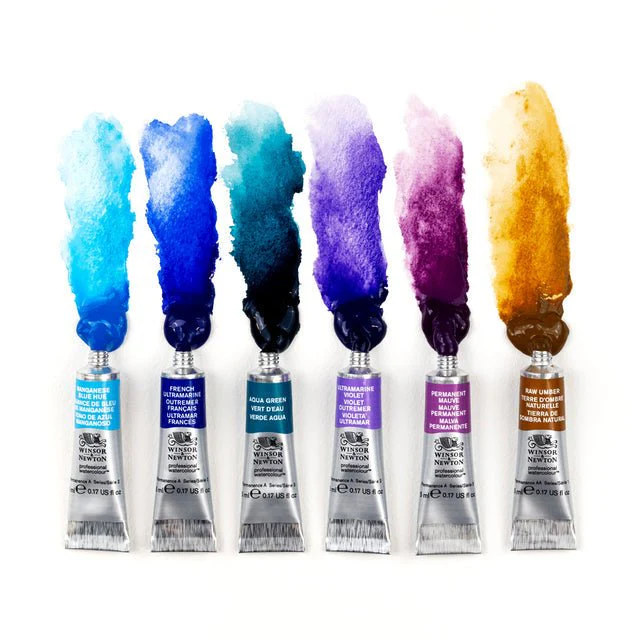 Winsor & Newton Professional Watercolor Granulating Set - 6 x 5ml tubes - Image 4