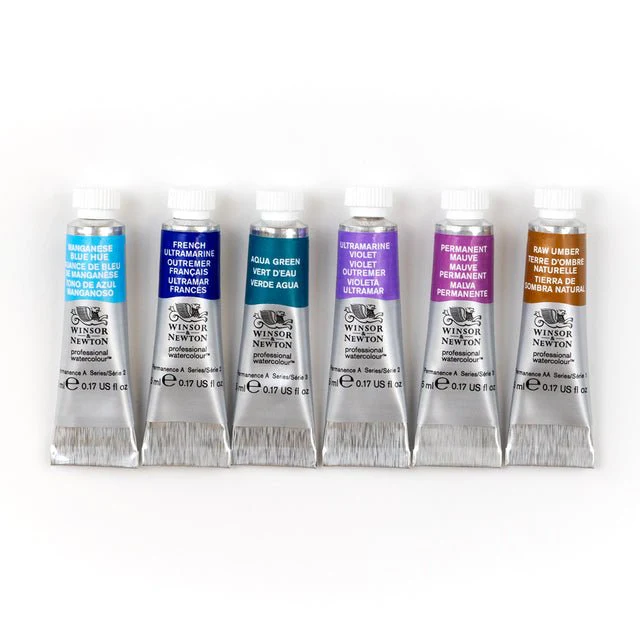 Winsor & Newton Professional Watercolor Granulating Set - 6 x 5ml tubes - Image 5