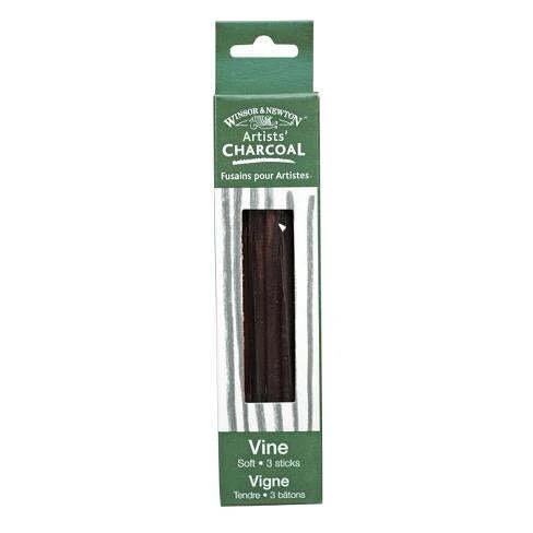 Winsor & Newton Vine Charcoal - 3 Sticks Per Box - Soft