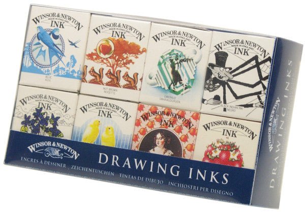 W&N ink  Introductory Drawing Ink 8 color set