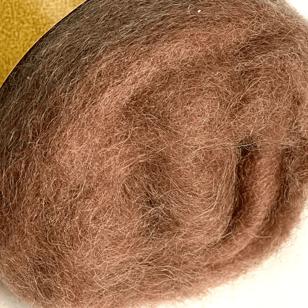 Woolbuddy - 8oz Core Wool for Needle Felting - Brown - Image 5