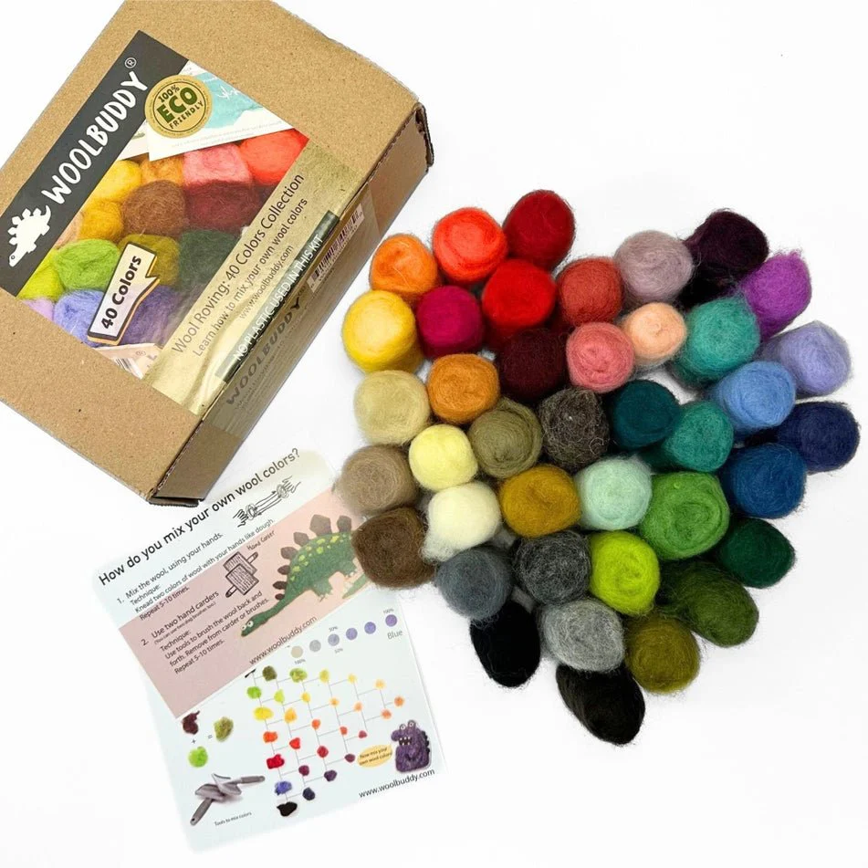 Woolbuddy - Eco Wool Fiber Collection Kit – 40 Colors