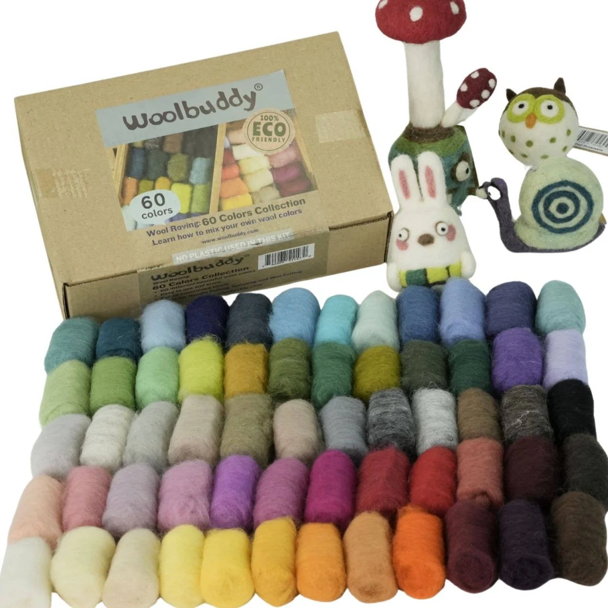 Woolbuddy - Eco Wool Fiber Collection Kit – 60 Colors