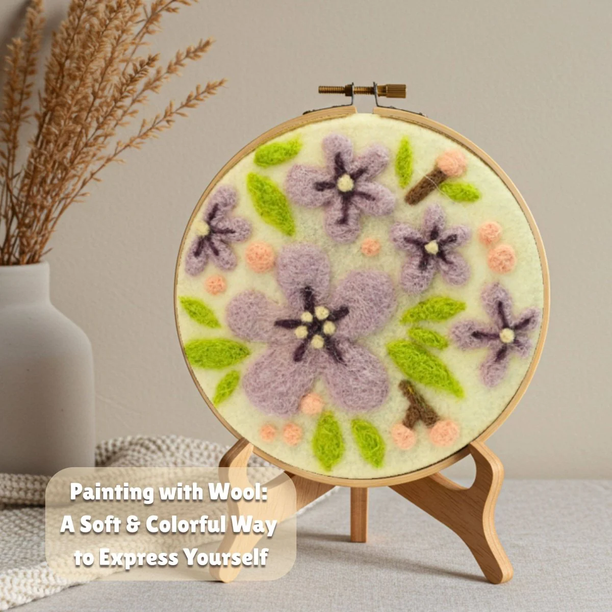 Woolbuddy - Wool Painting Kit: Blossoming Flower - Image 2