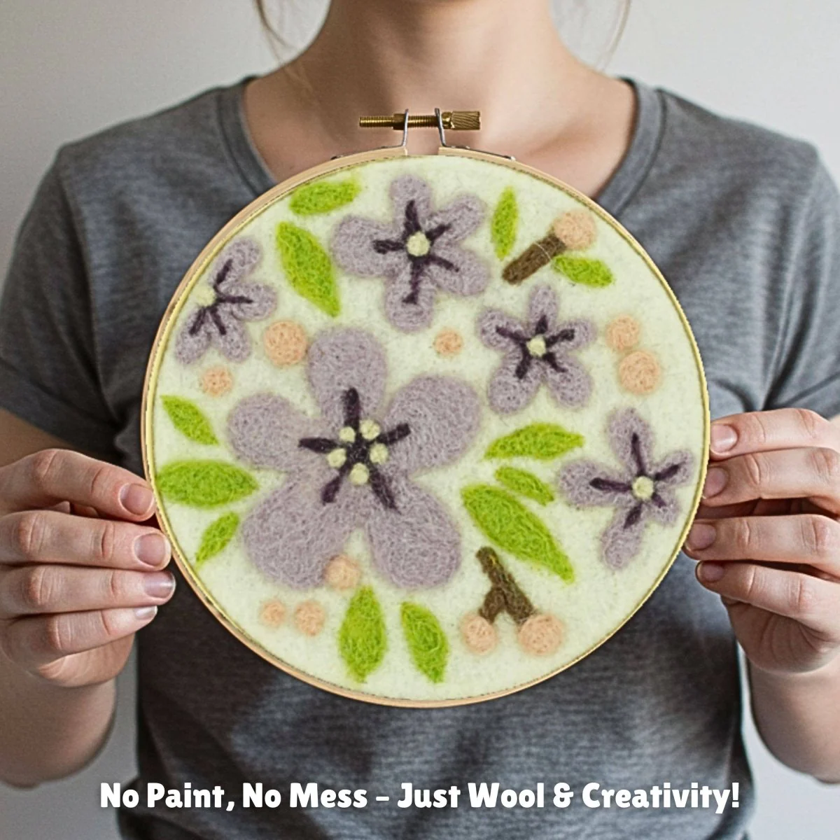Woolbuddy - Wool Painting Kit: Blossoming Flower - Image 3