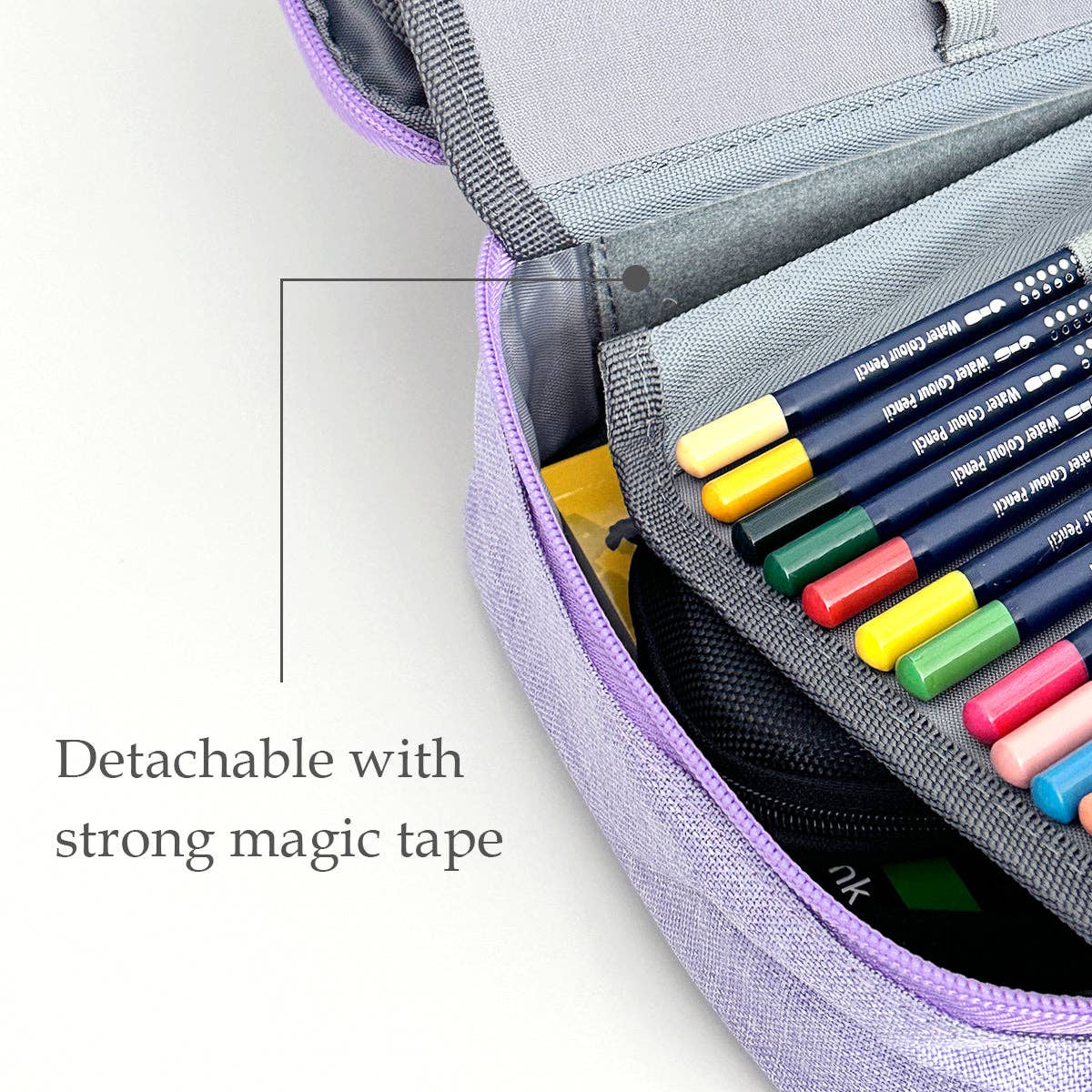 Large Capacity 72 Slot Pencil Case - Black - Image 12