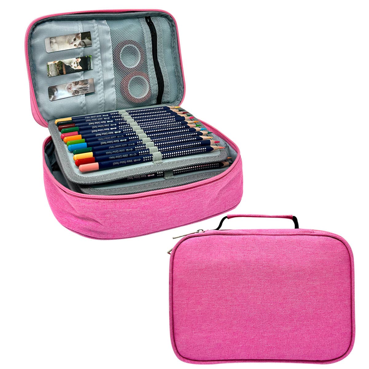 Large Capacity 72 Slot Pencil Case - Black - Image 16
