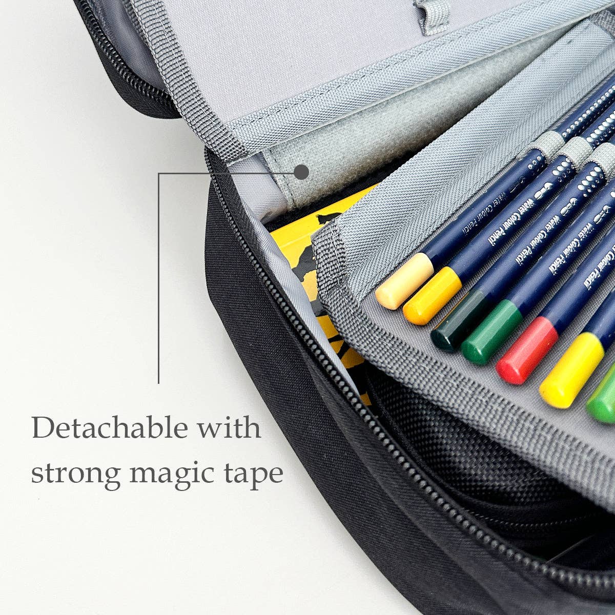 Large Capacity 72 Slot Pencil Case - Black - Image 25