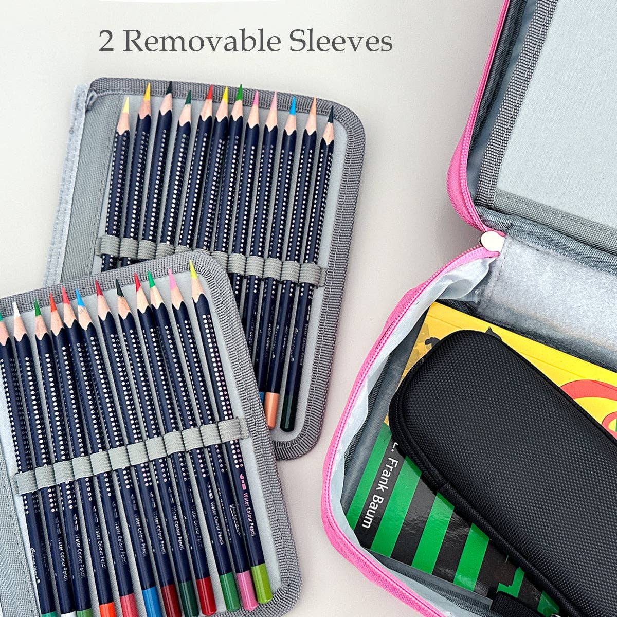 Large Capacity 72 Slot Pencil Case - Lavender - Image 19