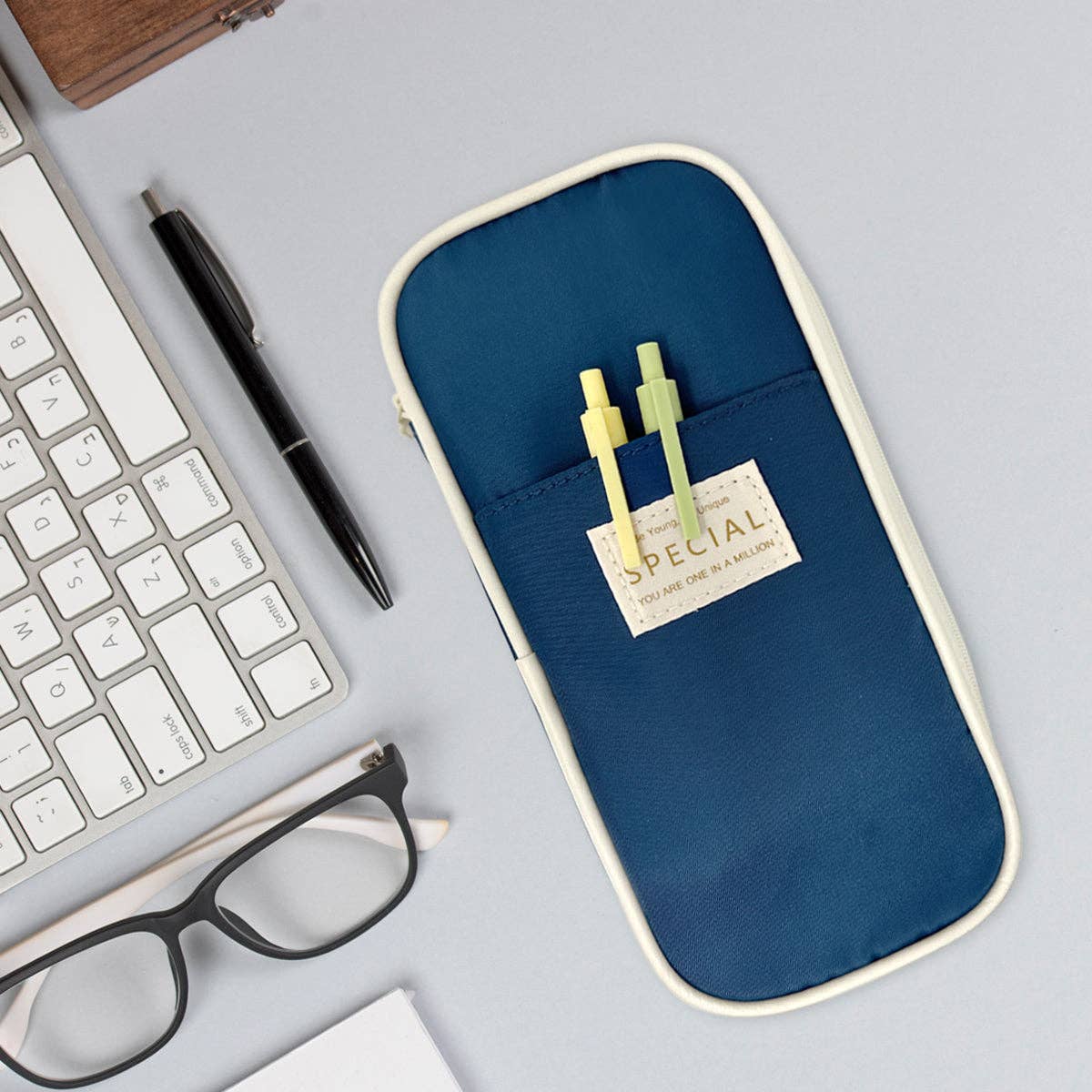 Large Capacity Pencil Case Expandable Pencil Pouch - Lavender - Image 6