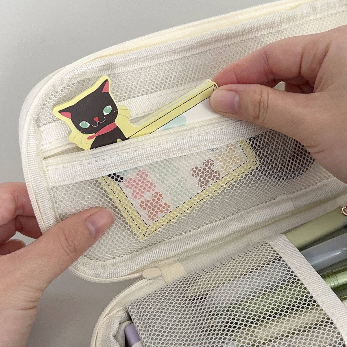 Large Capacity Pencil Case Expandable Pencil Pouch - Pink - Image 9