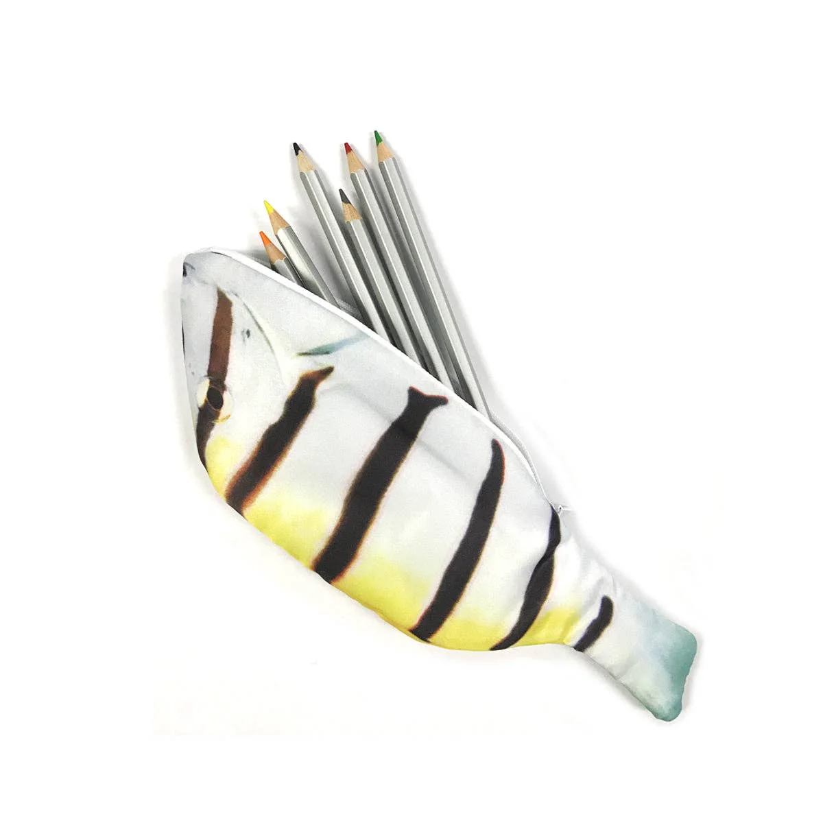 Wrapables Novelty Fish Style Pencil Case - Yellow - Image 9