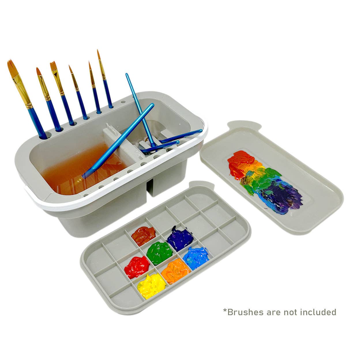 Paint Brush Cleaner, Artist Paint Brush Holder
