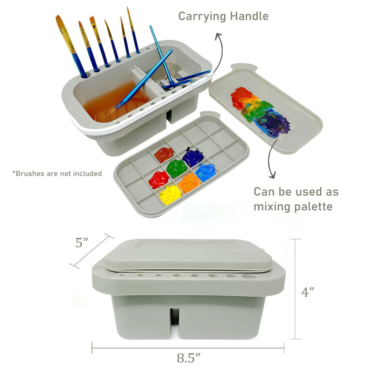 Paint Brush Cleaner, Artist Paint Brush Holder - Image 4