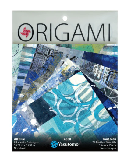 Yasutomo Origami Collage All Blue 6 Patterns 24 Sheets