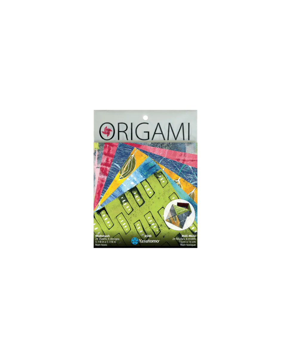 Yasutomo Origami Painted Paper Mishmash 6 Patterns 24 Sheets