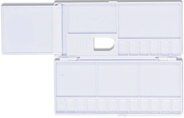 Yasutomo Plastic Fold Up Watercolor Palette 8 1/4" x 3 3/4" x 5/8"