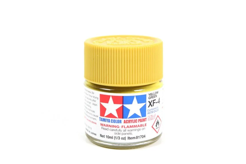 Tamiya Mini Acrylic 10 ml - XF-4 Yellow Green Matte Finish
