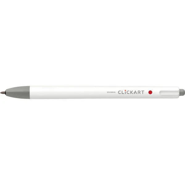 Zebra ClickArt Retractable Marker Pen .6mm Gray