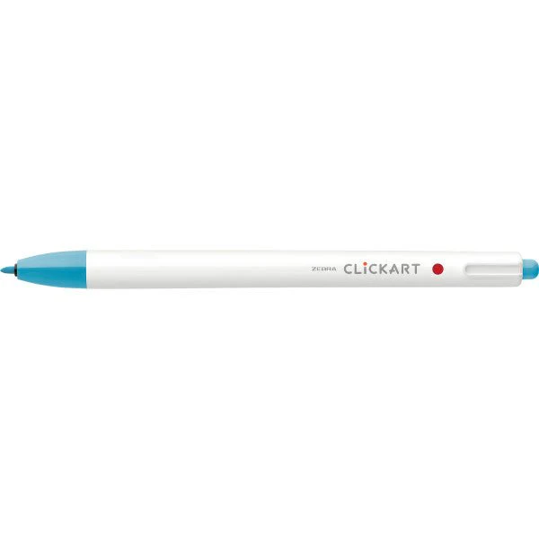 Zebra ClickArt Retractable Marker Pen .6mm Light Blue