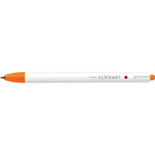 Zebra ClickArt Retractable Marker Pen .6mm Orange