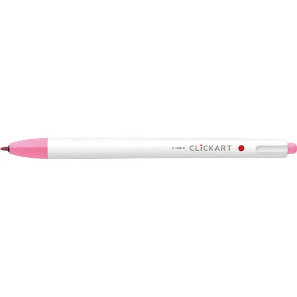 Zebra ClickArt Retractable Marker Pen .6mm Pink